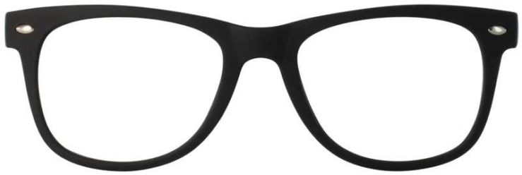 Prescription Glasses Model SELFIE-BLACKWHITE-FRONT