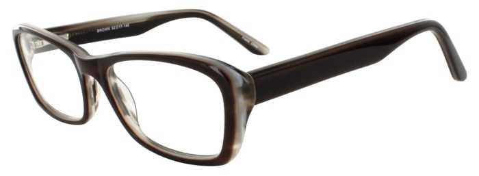 Prescription Glasses Model DC105-BROWN-45