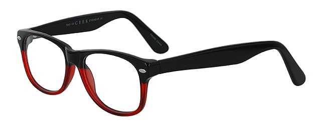 Prescription Glasses Model RAD09-BLACK-RED-45