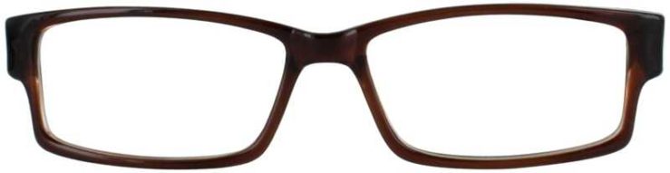 Prescription Glasses Model U202-BROWN-FRONT