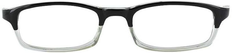 Prescription Glasses Model U23-BLACK-CRYSTAL-FRONT
