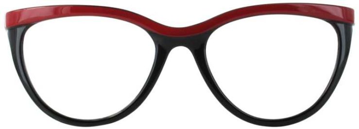 Prescription Glasses Model US79-BLACKRED-FRONT