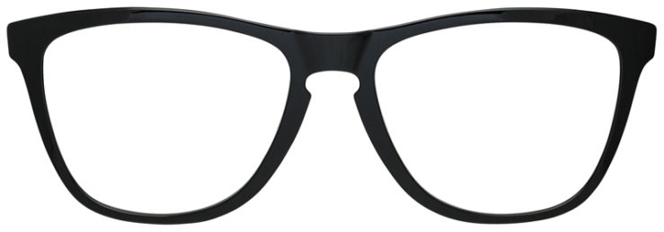 prescription-glasses-Oakley-Frogskins-polished-Black-FRONT