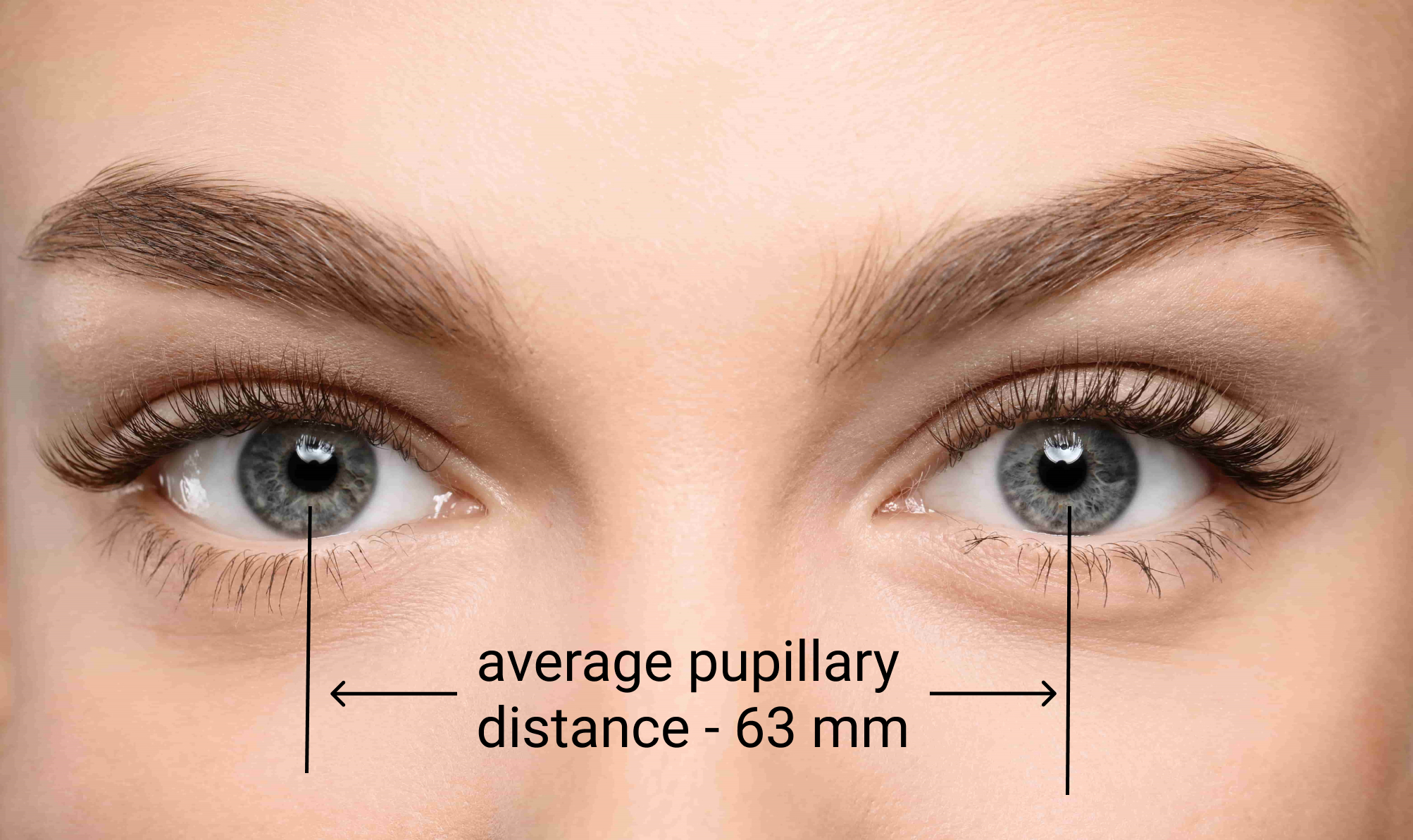 Average Pupillary Distance - 63 mm