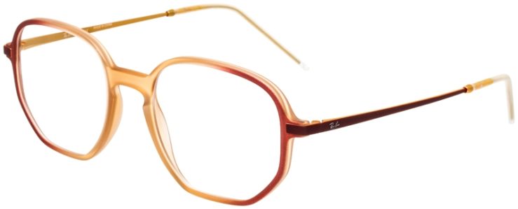 prescription-glasses-model-Ray-Ban-RX7152-burgundy-clear-45