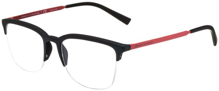 prescription-glasses-model-Armani-Exchange-AX3066-Matte-Black-Red-45