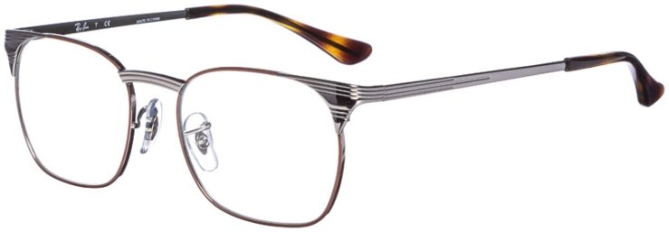 prescription-glasses-model-Ray-Ban-RB6386-Silver-Brown-45