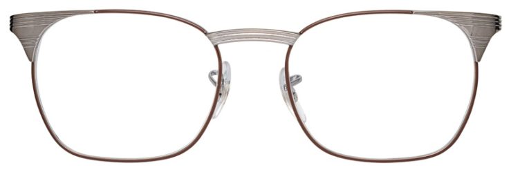 prescription-glasses-model-Ray-Ban-RB6386-Silver-Brown-FRONT