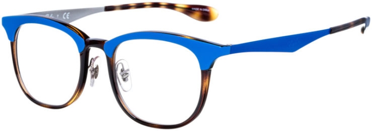 prescription-glasses-model-Ray-Ban-RX7112-Light-Blue-Havana-45