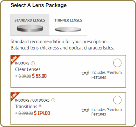 STEP 3 - Select a Lens Package