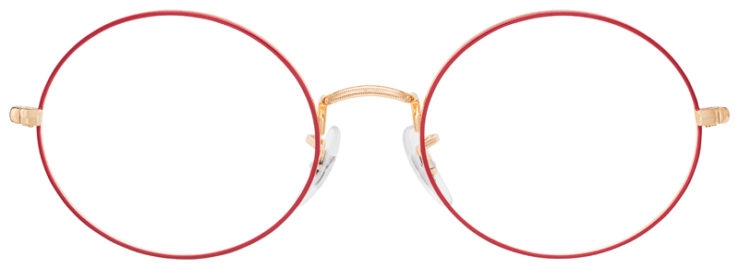 prescription-glasses-model-Ray-Ban-RB1970V-Red-Gold-FRONT