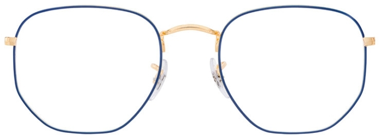 prescription-glasses-model-Ray-Ban-RB6448-Blue-Gold-FRONT