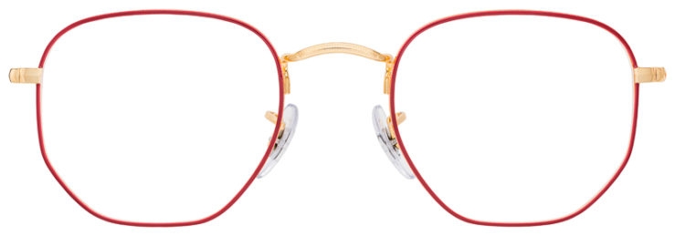 prescription-glasses-model-Ray-Ban-RB6448-Red-Gold-FRONT