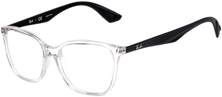 prescription-glasses-model-Ray-Ban-RB7066-Clear-Black-45