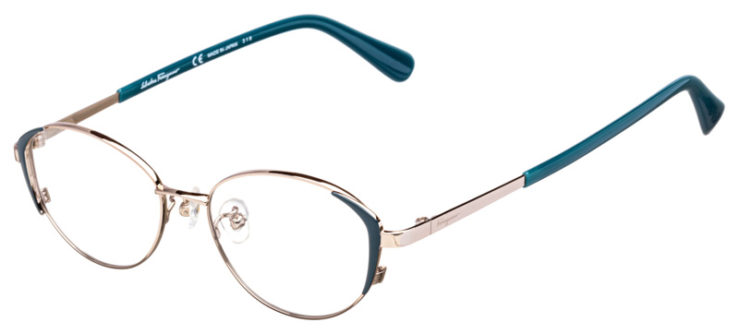 prescripiton-glasses-model-Salvatore-Ferragamo-SF2540A-Gold-Teal-45