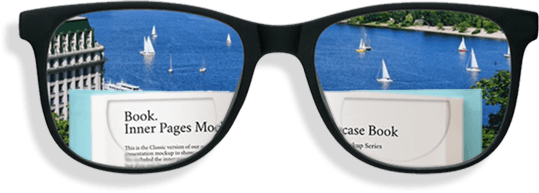 Eyeglass frame with bifocal lenses