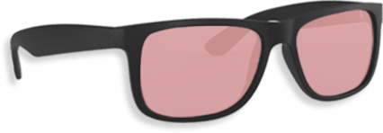 Eyeglass frame with FL-41 lenses