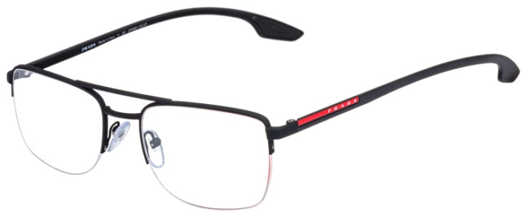 prescription-glasses-model-Prada-VPS 51M-Black Rubber-45