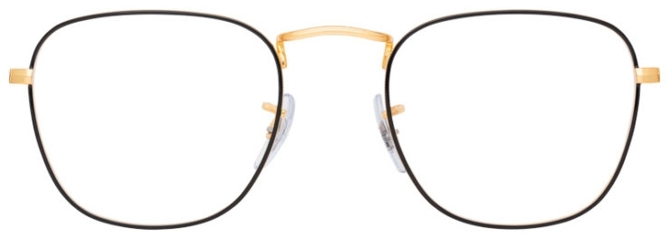 prescription-glasses-model-Ray-Ban-RB3857V-Black-Gold-Front
