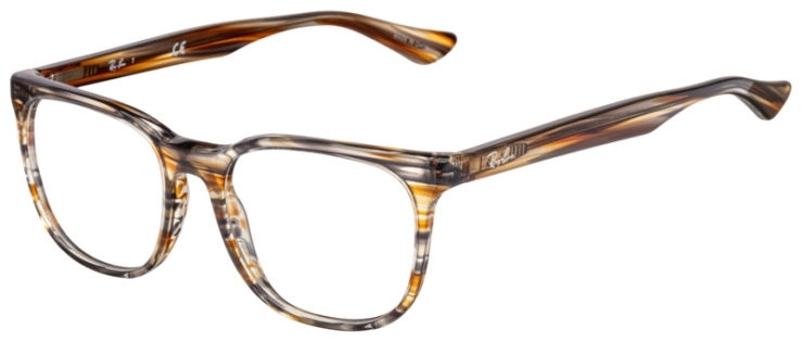 prescription-glasses-model-Ray-Ban-RB5369-Striped-Brown-Grey-45