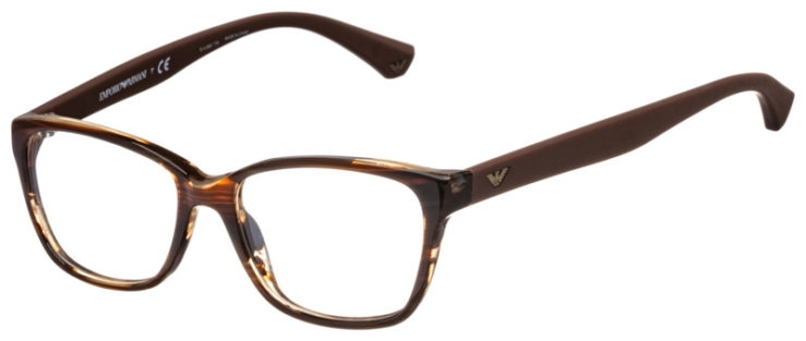 prescription-glasses-model-Emporio Armani-EA3060-Striped Brown -45