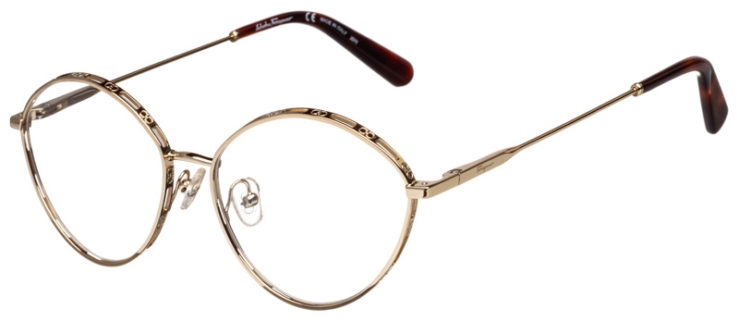 prescription-glasses-model-Salvatore Ferragamo-SF2209-Gold -45