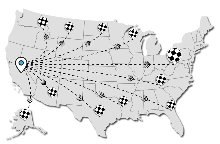 next day glasses nationwide delivery map