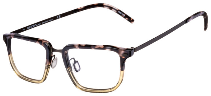prescription-glasses-model-Flexon-B2037-Olive Tortoise Gradient -45
