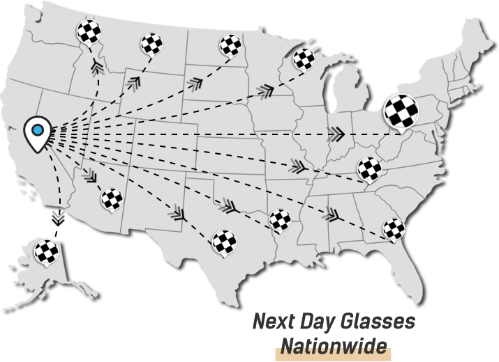 next day glasses nationwide delivery map