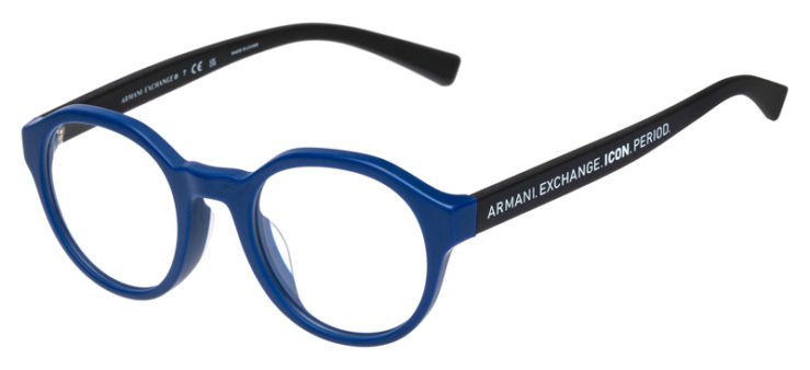 prescription-glasses-model-Armani Exchange-AX3085F-Matte Blue-45