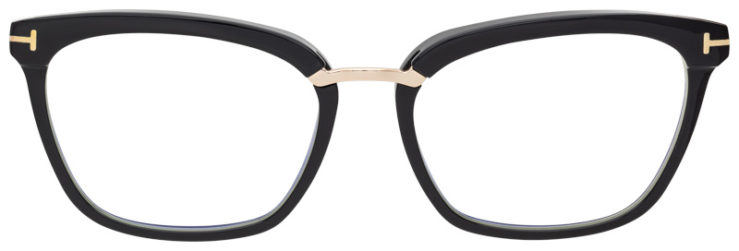Prescription-glasses-model-Tom Ford_TF5550B_Black -FRONT