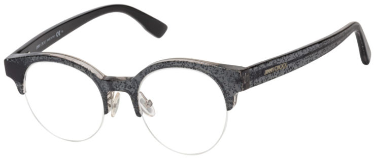 Prescription-glasses-model-Jimmy Choo_JC151_Black Glitter -45