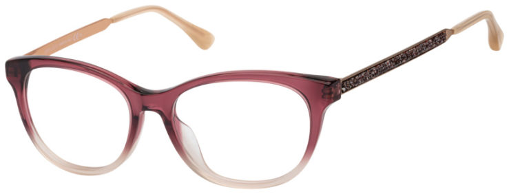 Prescription-glasses-model-Jimmy Choo_JC202_Burgundy Gradient -45