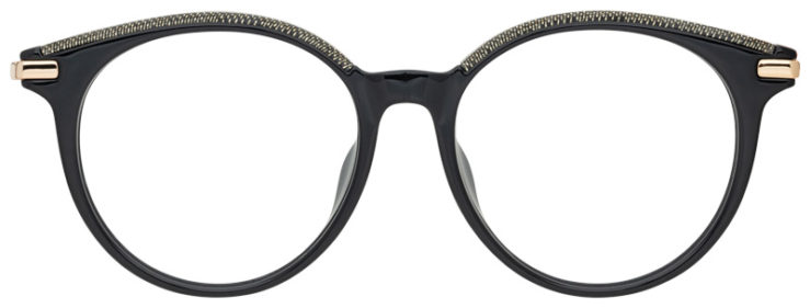 Prescription-glasses-model-Jimmy Choo_JC254-F_Black Gold -FRONT