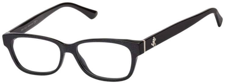 Prescription-glasses-model-Jimmy Choo_JC278_Black Glitter -45