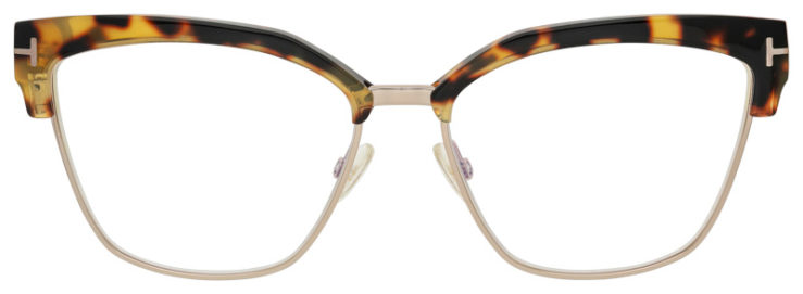Prescription-glasses-model-Tom Ford _TF5547B_Yellow Tortoise -FRONT