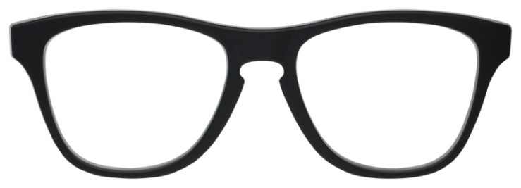 Prescription-glasses-model-Oakley_Frogskin XS RX_Satin Black Blue -FRONT