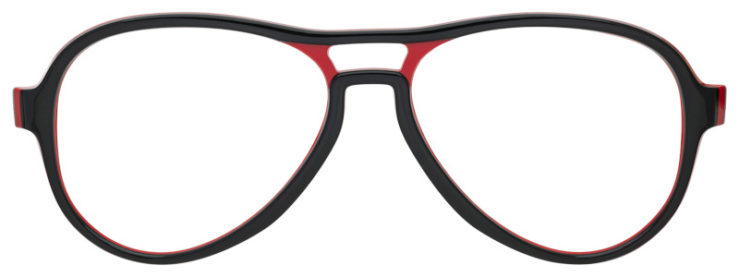 Prescription-glasses-model-Ray Ban_RB4355V_Black Red-FRONT