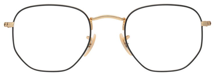Prescription-glasses-model-Ray Ban_RB6448_Black Gold -FRONT