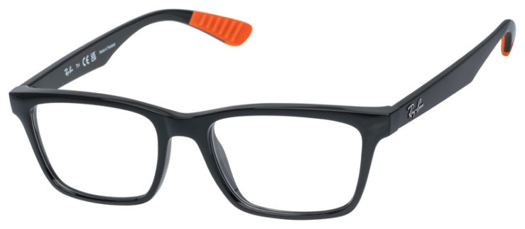 Prescription-glasses-model-Ray Ban_RB7025_Black Orange -45