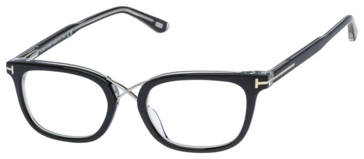 Prescription-glasses-model-Tom Ford_TF5637B_Black Clear -45