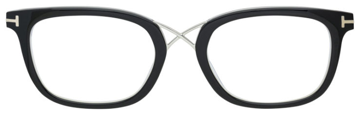 Prescription-glasses-model-Tom Ford_TF5637B_Black Clear -FRONT